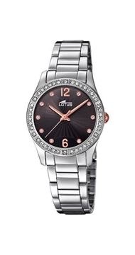Imágen de RELOJ LOTUS SRA. CIRCONITAS ESFERA NEGRA