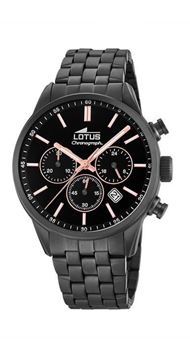 Imágen de RELOJ LOTUS CAB. CRONO ESF. NEGRO ROSE