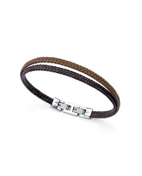 Imágen de PULSERA VICEROY FASHION SRA. PIEL MARRÓN Y NEGRA
