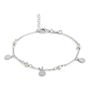 Imágen de PULSERA PLATA PLACAS CIRCUL. Y PERLAS BLANCAS
