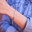 Imágen de PULSERA PLATA PANOT Y FLOR DE BARCELONA