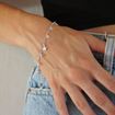 Imágen de PULSERA PLATA ESTRELLA LUNA Y CORAZON