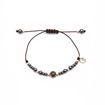 Imágen de PULSERA PLATA RAIVE MACRAMÉ ÓPALO NEGRO