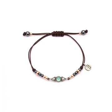 Imágen de PULSERA PLATA RAIVE MACRAMÉ CALCEDONIA