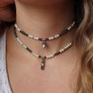 Imágen de COLGANTE PLATA RAIVE CALCEDONIA MACRAMÉ