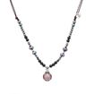 Imatge de PENJOLL PLATA RAIVE ULL DE GAT MACRAMÉ 