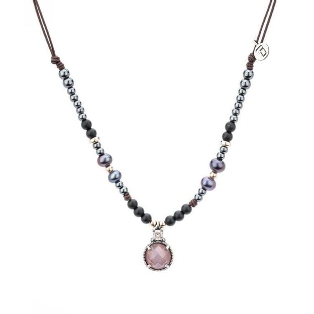 Imatge de PENJOLL PLATA RAIVE ULL DE GAT MACRAMÉ 