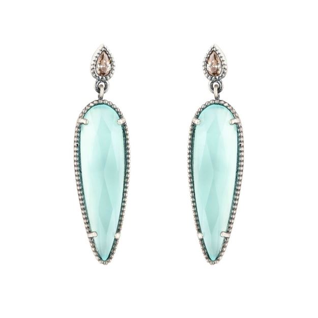 Imágen de PENDIENTES PLATA RAIVE CALCEDONIA