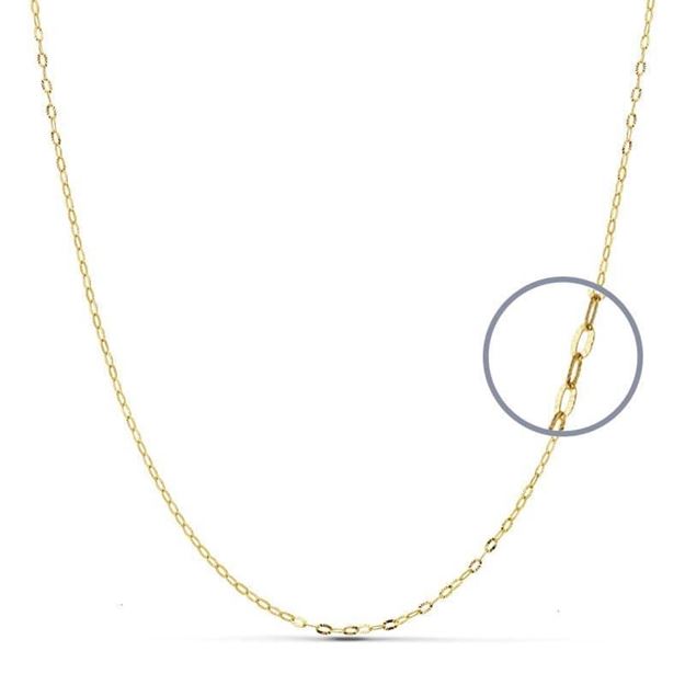 Imágen de CADENA ORO ESLABONES OVAL. TALLADOS 1 mm. 45 cm.