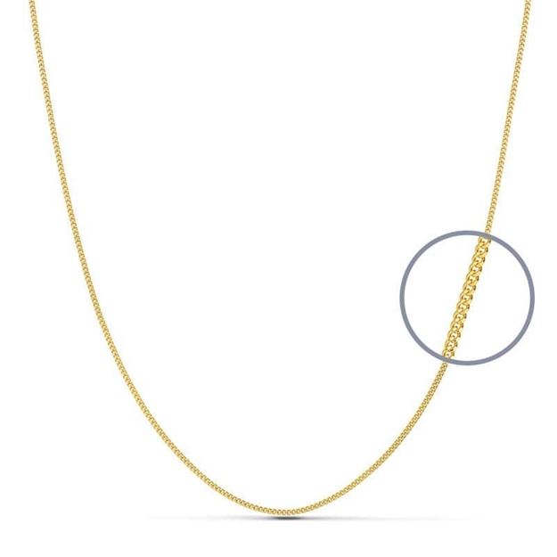 Imágen de CADENA ORO BARBADA 0,8 mm. 60 cm.