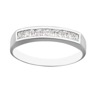 Imágen de 1/2 ALIANZA ORO BLANCO CARRIL 7 CIRC. 2,5 * 2,5 mm.