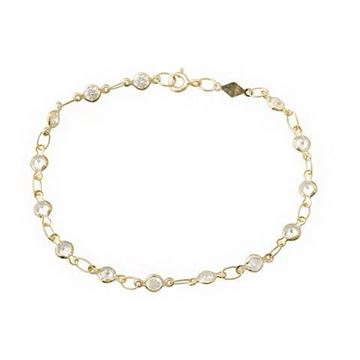 Imágen de PULSERA ORO CHATONES CIRCONITAS 4 mm.