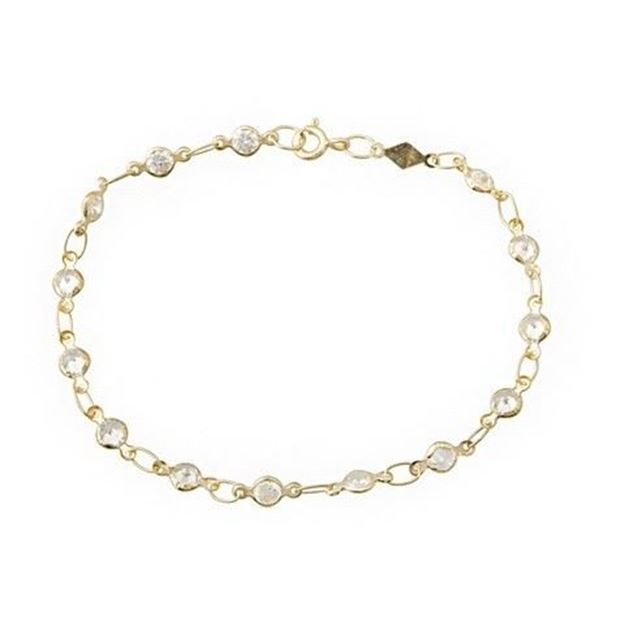 Imágen de PULSERA ORO CHATONES CIRCONITAS 4 mm.
