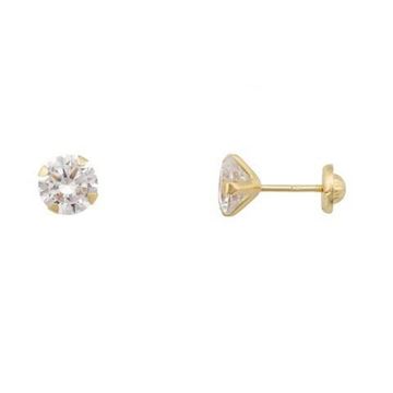 Imágen de DORMILONAS ORO CIRCONITA EN GARRA 6 mm.